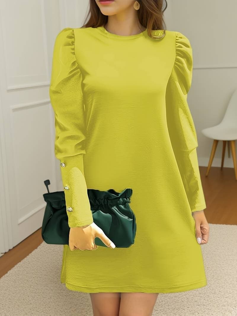 Variant image for Fina Dam Klänningar med Vackert Utformade Ärmar Andningsbart Tyg-37