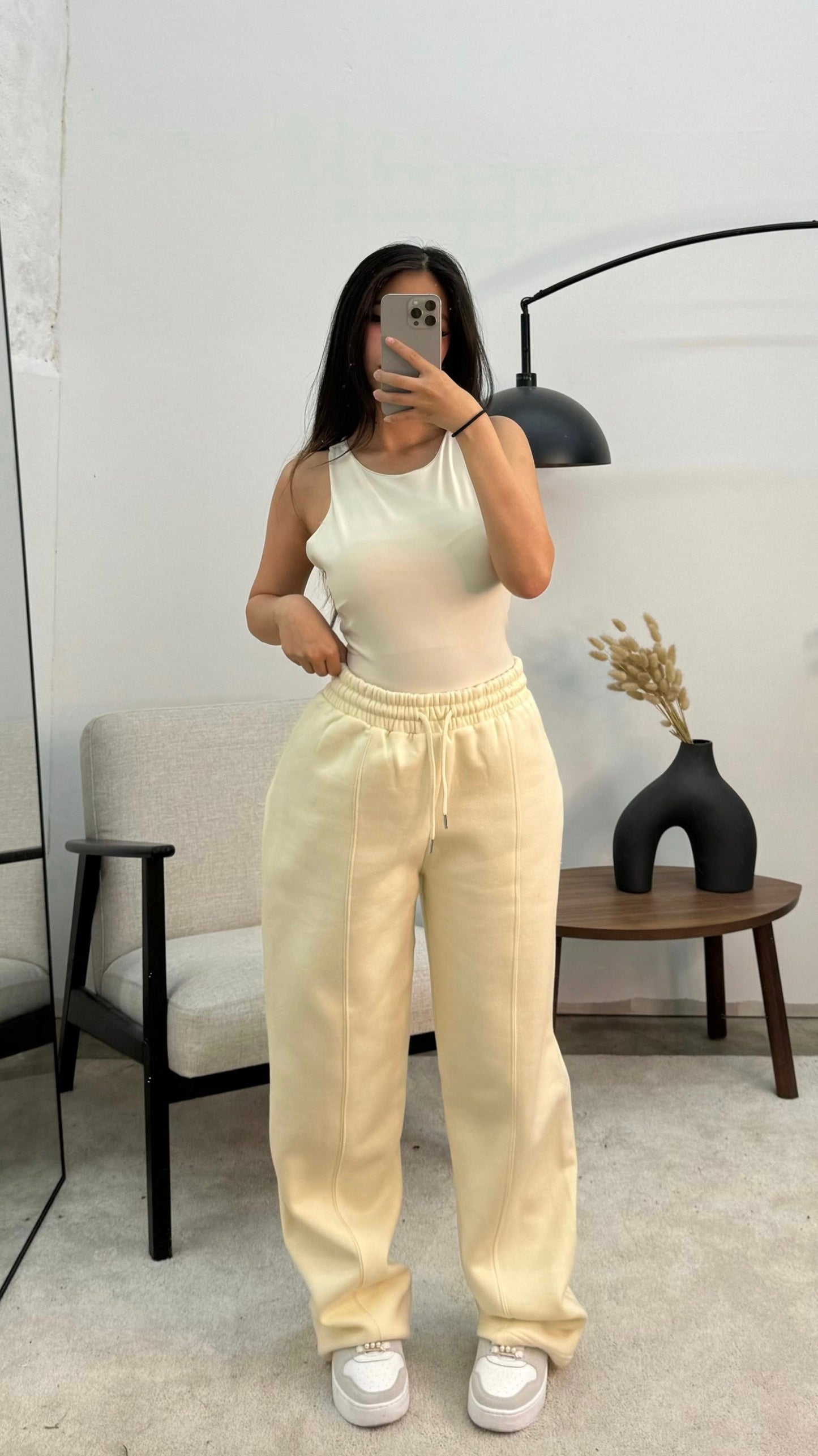 Kvinnors Loungewear Set Avslappnad Mjuk Bomull-5