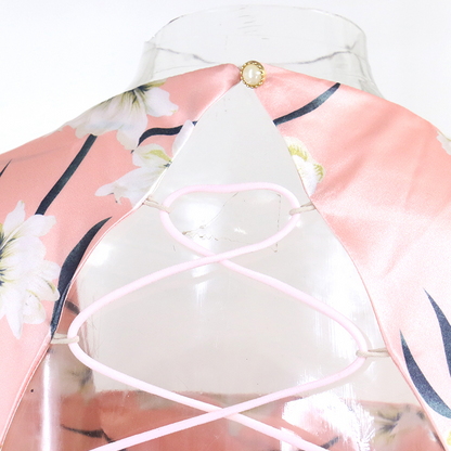 Dam Overalls Blommig Design Polyester Spandex-6