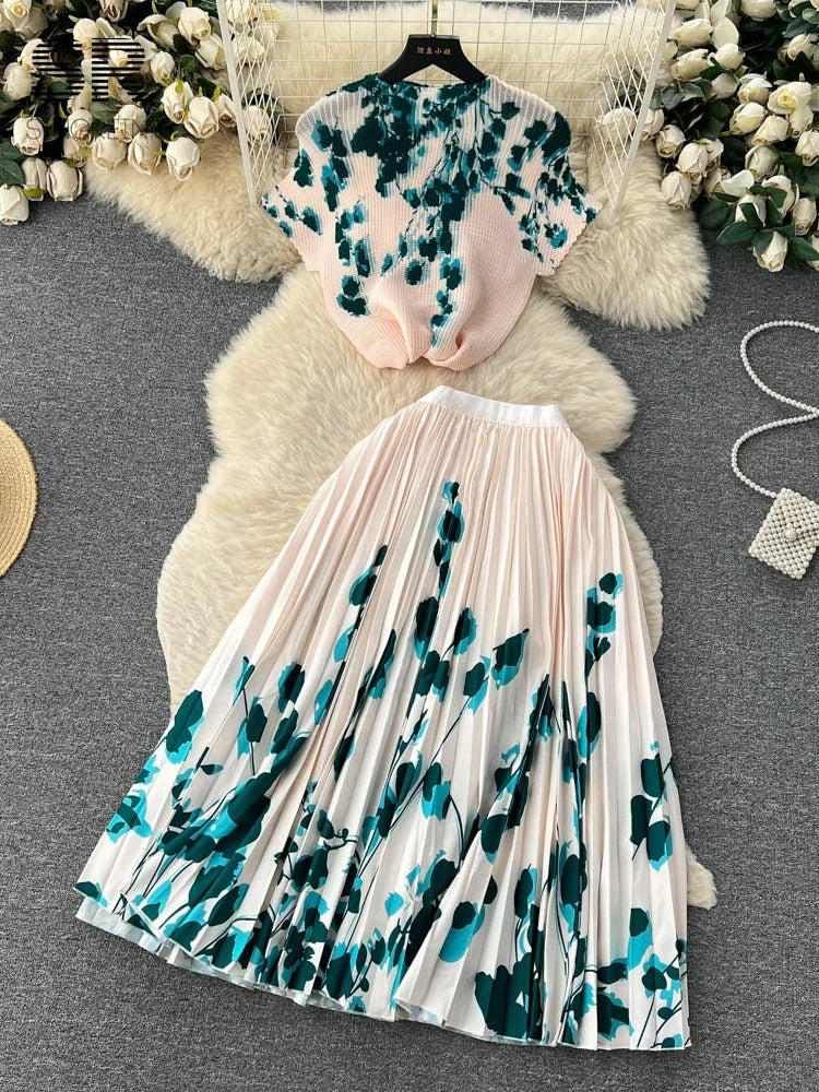 Variant image for Damklänning Tvådelad Elegant Lätt Material för Sommarfest och Bröllop-6