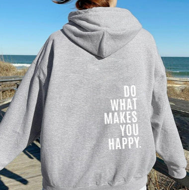 Kvinnors Hoodie Motiverande Tryck Bomull 6