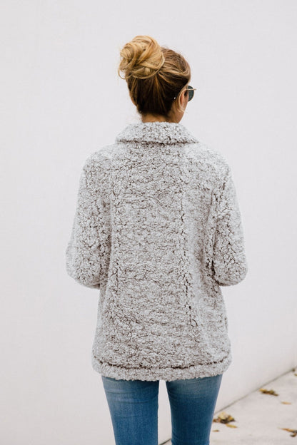 Dam Rutig Topp med Fickor i Mjuk Polyester-3