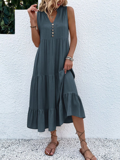 Dam Smockklänning Boho Stil Icke-Stretchigt Tyg 7