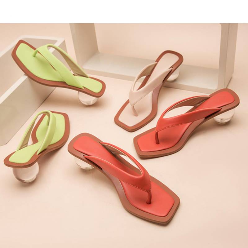 Dam Sandaler Öppen Tå Ankelband PU-Läder-5