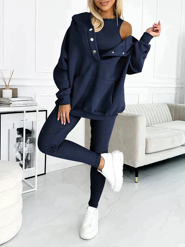 Träningsdräkt för Dam, Mjuk Tygblandning, Loose Fit, Elegant Design för Sport och Avslappning 9