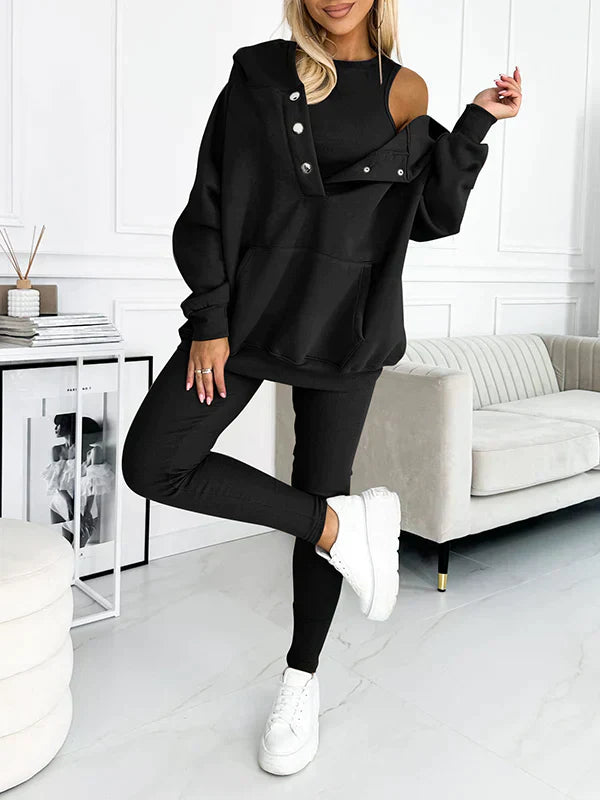 Träningsdräkt för Dam, Mjuk Tygblandning, Loose Fit, Elegant Design för Sport och Avslappning 12