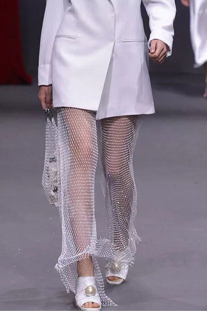 Variant image for Snygga Byxor Dam med Sidoslitsar och Strassdetaljer i Polyester-2