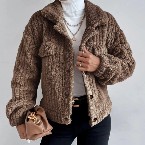 Damjacka Tjock Modern Polyester för Kalla Dagar-1