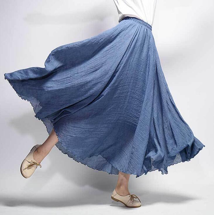 Variant image for Dam Maxikjol Boho Hög Midja Luftig Polyester-21