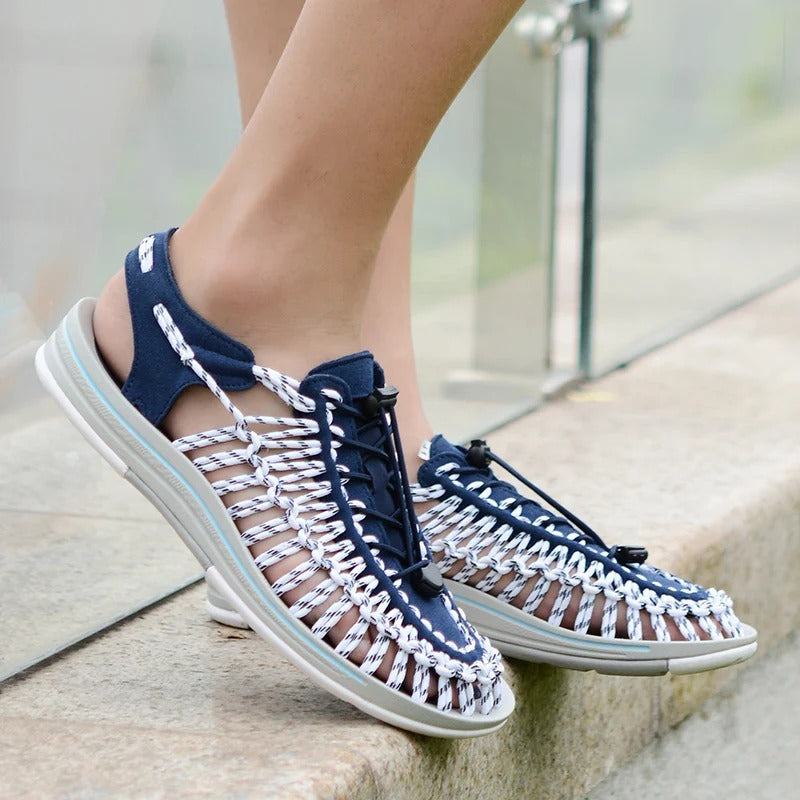 Unisex Sommarskor Justerbara Remmar Vadderad Sula Paracord-Tyg-4