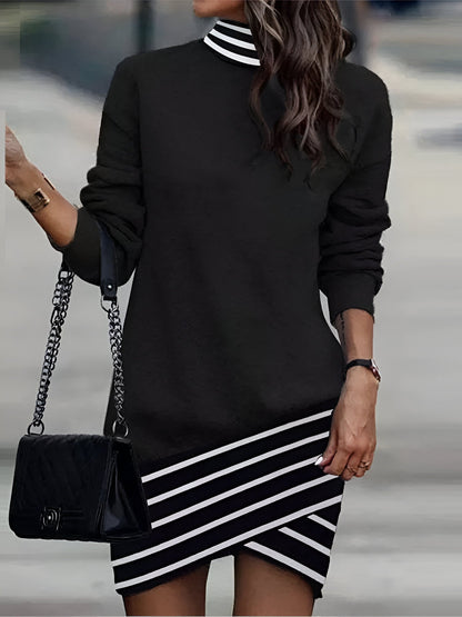 Variant image for Dam Miniklänning Hög Krage Andningsbart Material-25