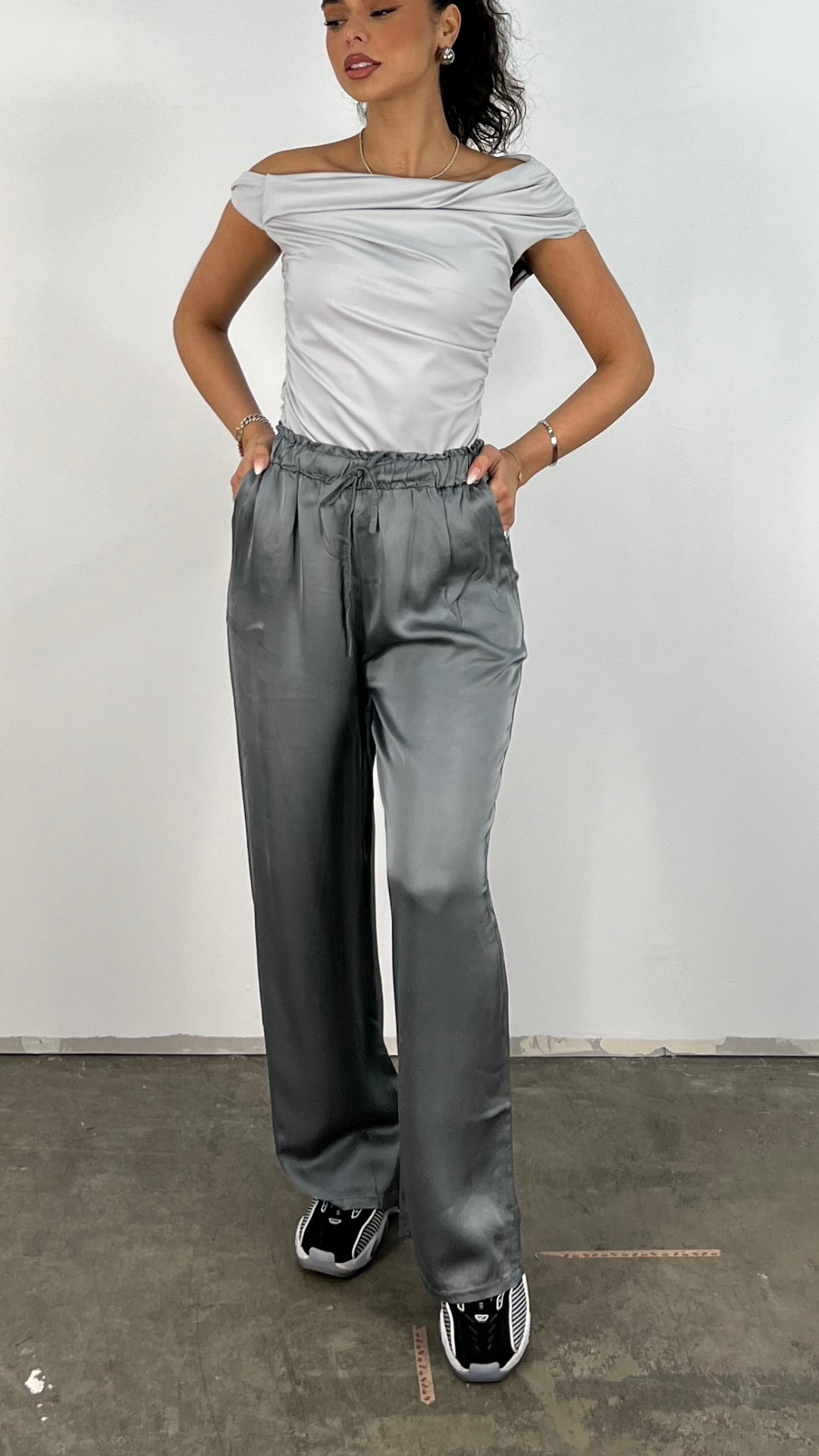 Variant image for Dam Raka Byxor Viskos Elastiskt Midjeband-4