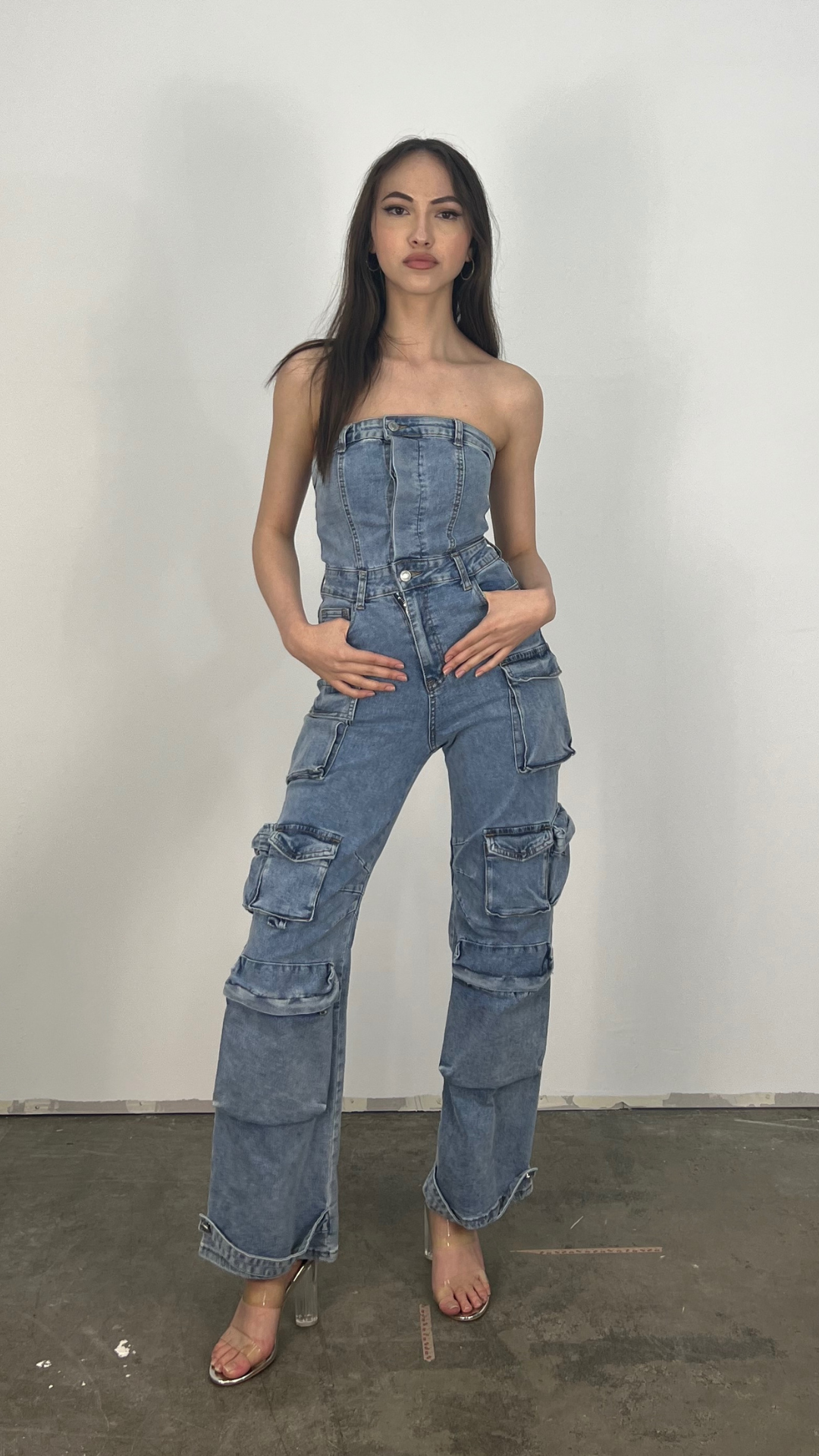 Dam Jumpsuit Cargostyle 100% Bomull Army Tie-Dye 4