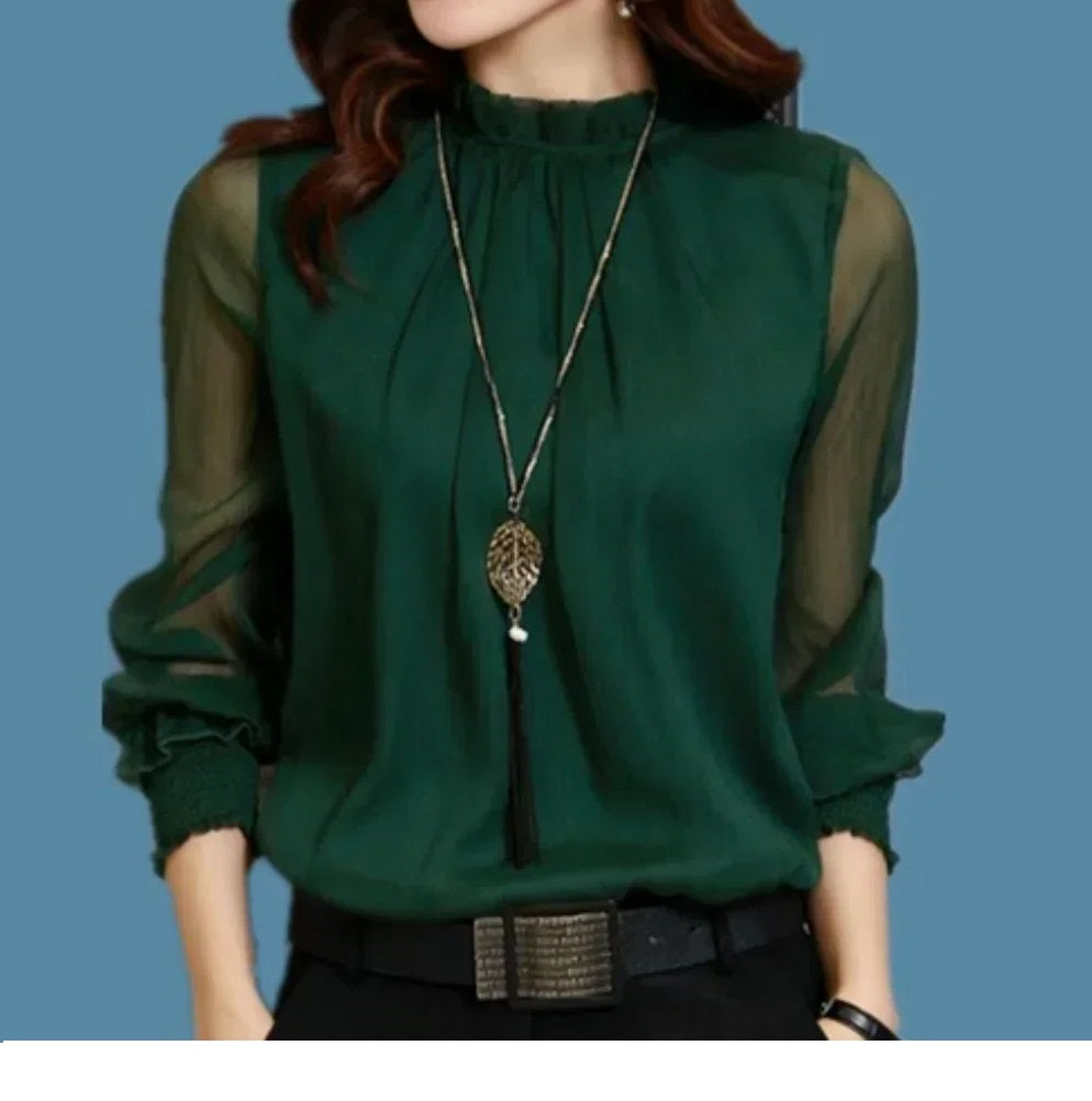 Variant image for Vit Dam Blus Avslappnad Bomull-23