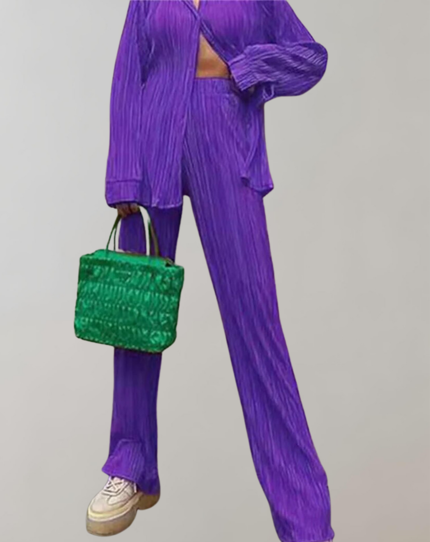 Variant image for Kvinnors Byxor och Toppset Mjukt Tyg Elegant Design-6