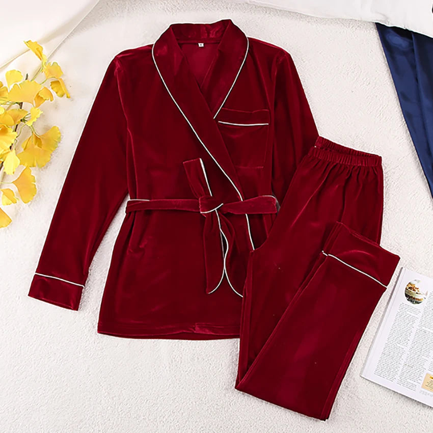 Variant image for Kvinnor Loungewear Set Avslappnad Höststil Mjuk Tygblandning-17