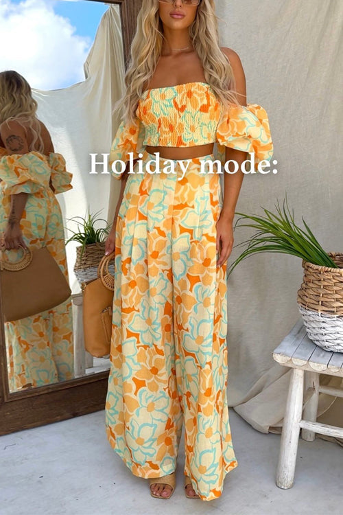 Dam Off Shoulder Topp Puffärmad Bomull Polyester Festtoppar-6