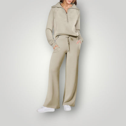Dam Loungewear Set Bekväm Andningsbar Design Mjuk Tyg-4