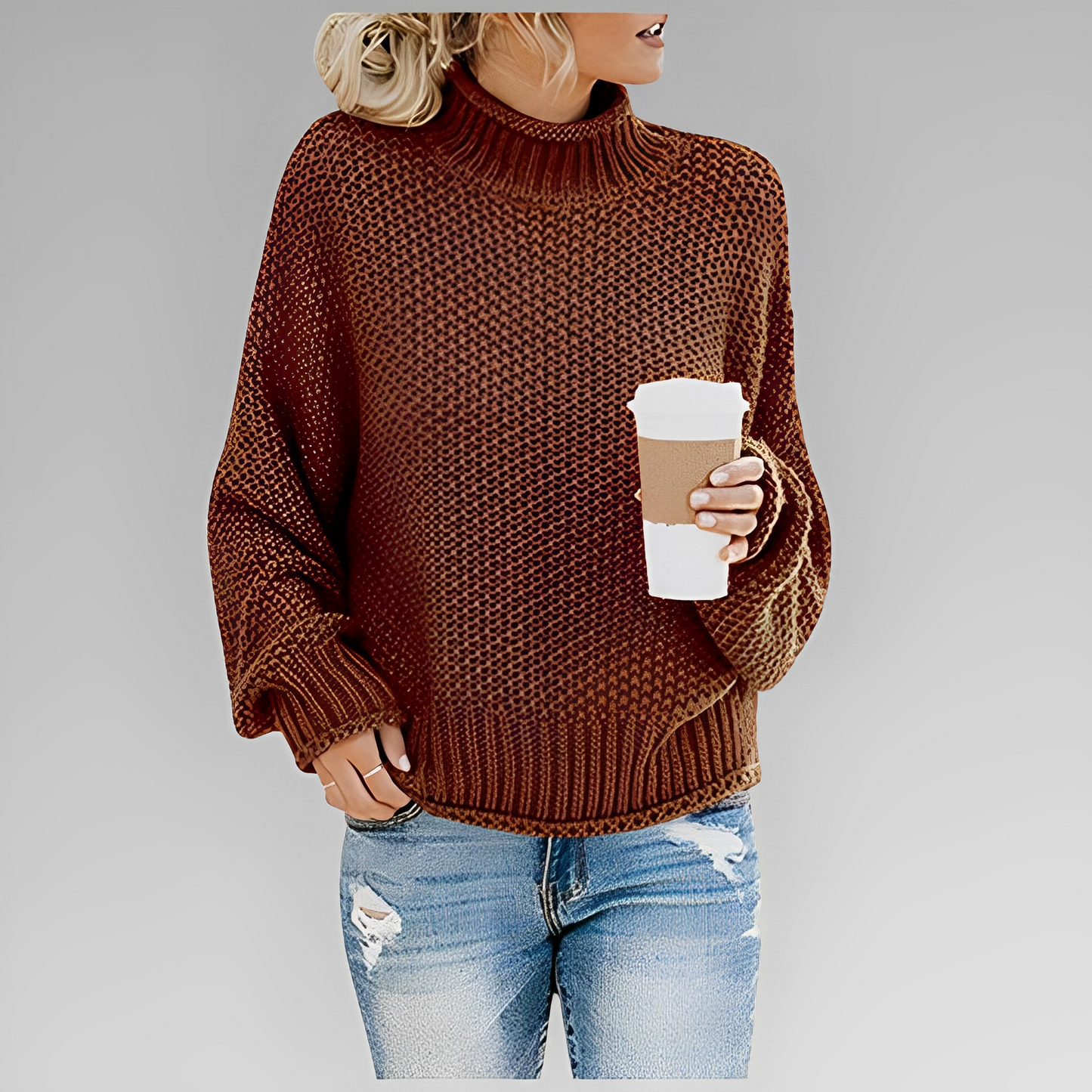 Dam Vintertröja i Akryl och Ull – Modern och Bekväm, Perfekt för Kalla Dagar, Normal Passform, Finns i Storlekar S-XL 4