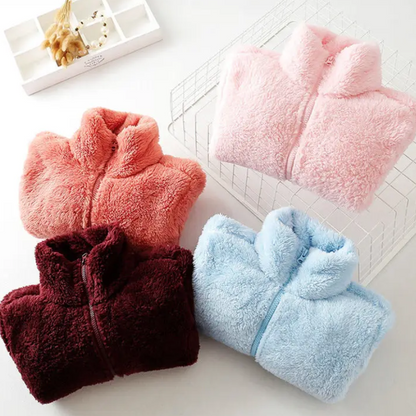 Fleecejacka Dam Fluffig Design med Dragkedja i Polyester 6