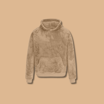Variant image for Hoodie Herr Teddy Fleece Mjuk och Bekväm Huvtröja-1