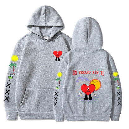 Unisex Hoodie Flerfärgad Polyester Casual Komfort-6