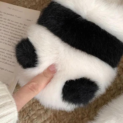 Mysiga Inomhus Tofflor Dam i Plysch med Tecknad Panda Design – Bekväma och Stilsäkra för Hemmet 5