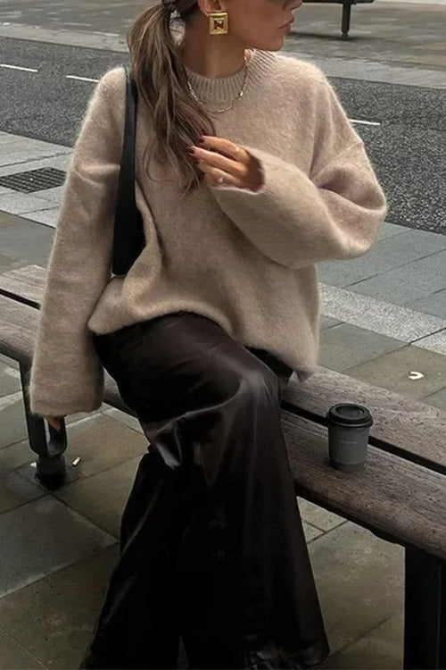 Variant image for Dam Tröja Crewneck Avslappnad Bomull och Polyester-4