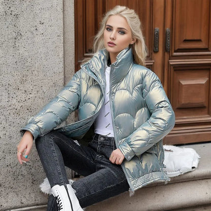 Damjacka Höstvinterjacka Modern Design Polyester och Bomull-1