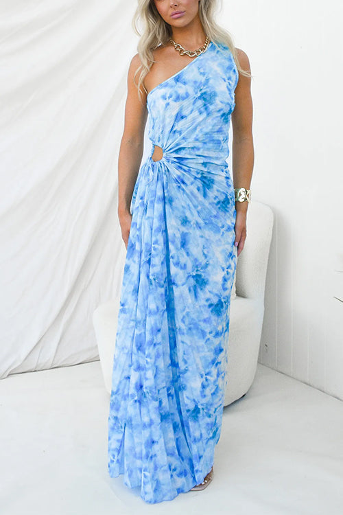 Maxiklänning Dam Plisserad Swingkjol Bomull Polyester-1