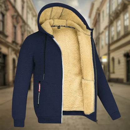 Herr Hoodie Fleece Modern Avslappnad Passform 100% Polyester-6