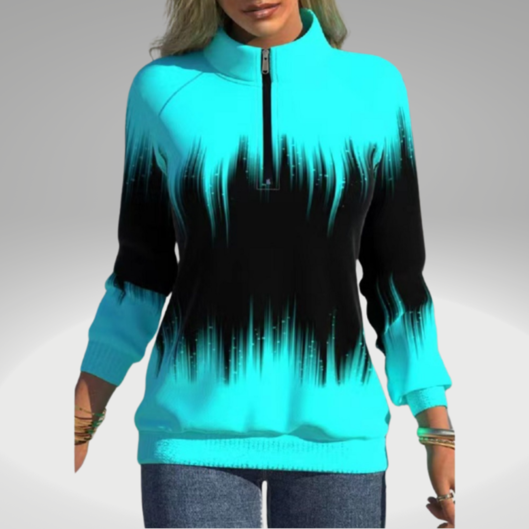 Variant image for Kvinnors Hoodie Färggradient Polyesterblandning Casual Fit-9