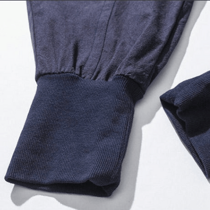 Herrbyxor Lätt Bomullsmix Avslappnad Passform Japansk Stil-4