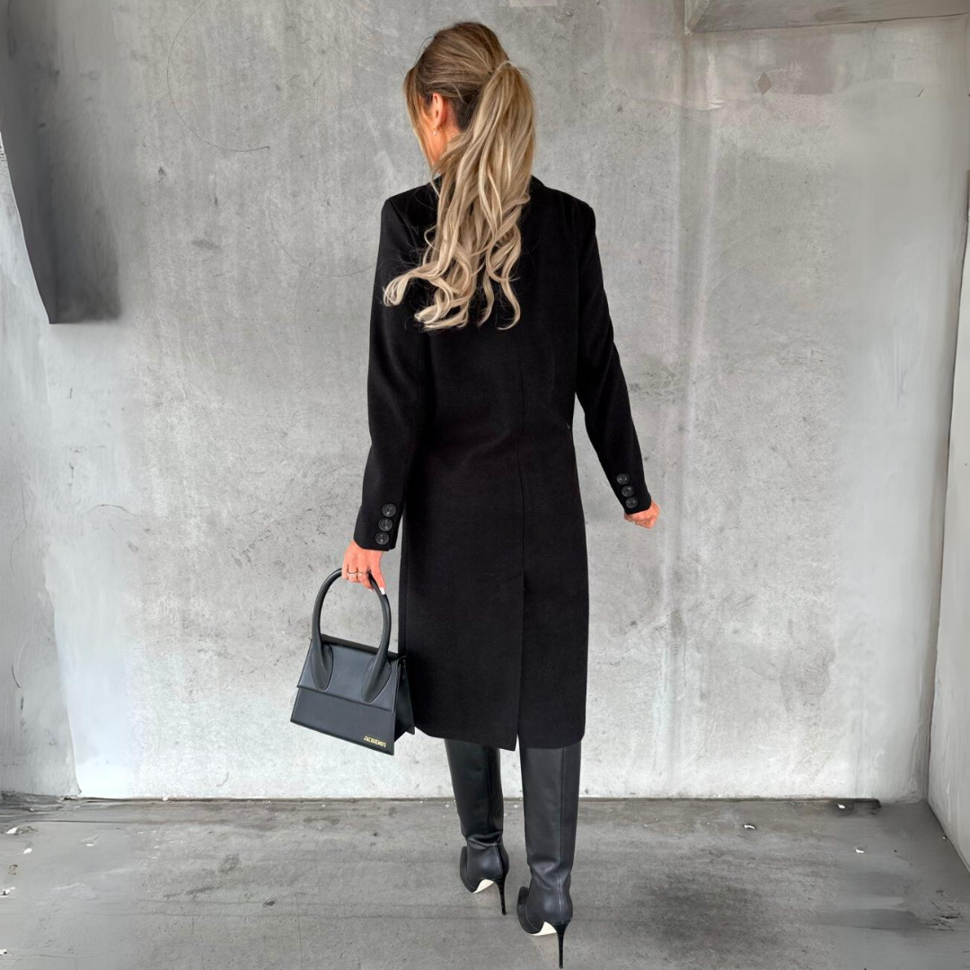 Damjacka Vintage Stil, Lätt Vindjacka med Dubbelskuren Front för Alla Säsonger – Komfortabel och Elegant Jacka Dam 3