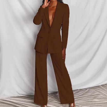 Variant image for Dam Blazer Set Skräddarsydd Stil Polyester-31