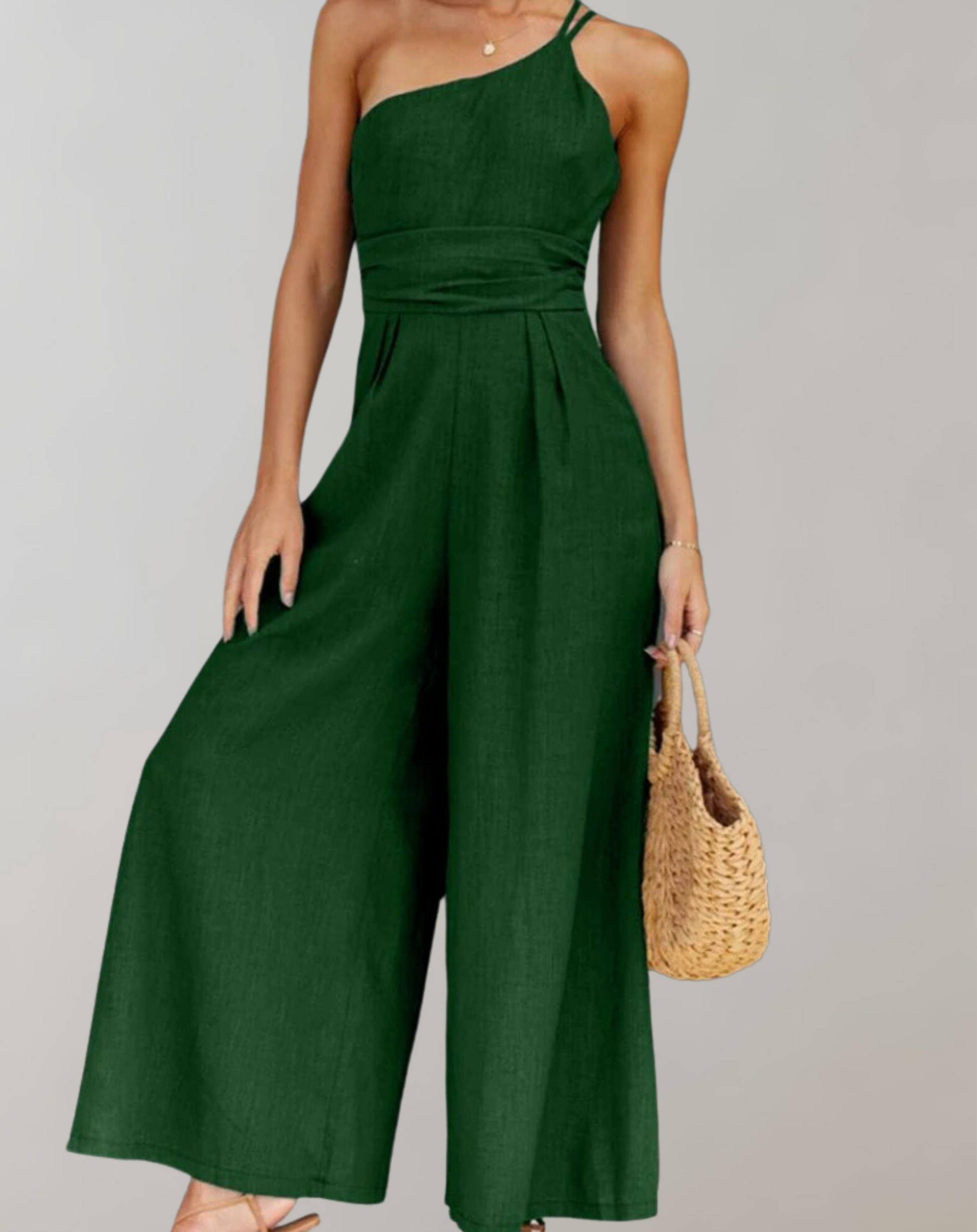 Variant image for Sommarklänning Dam Axellös Diagonal Design Högkvalitativt Tyg-2