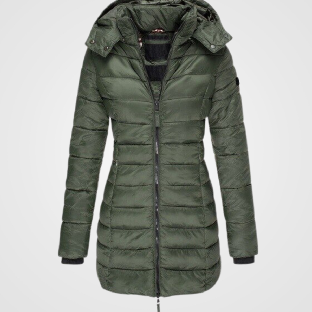 Variant image for Lång Vinterrock Dam Slim Fit Polyester Med Hög Krage-37