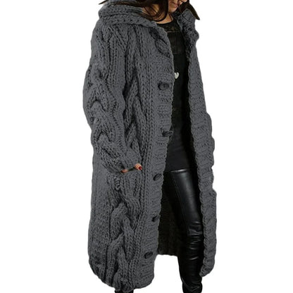 Variant image for Dam Lång Kofta Varm Ull Cardigan-36