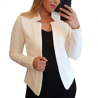 Dam Blazer Skräddarsydd Polyester för Kontorsarbete Elegant Design-6