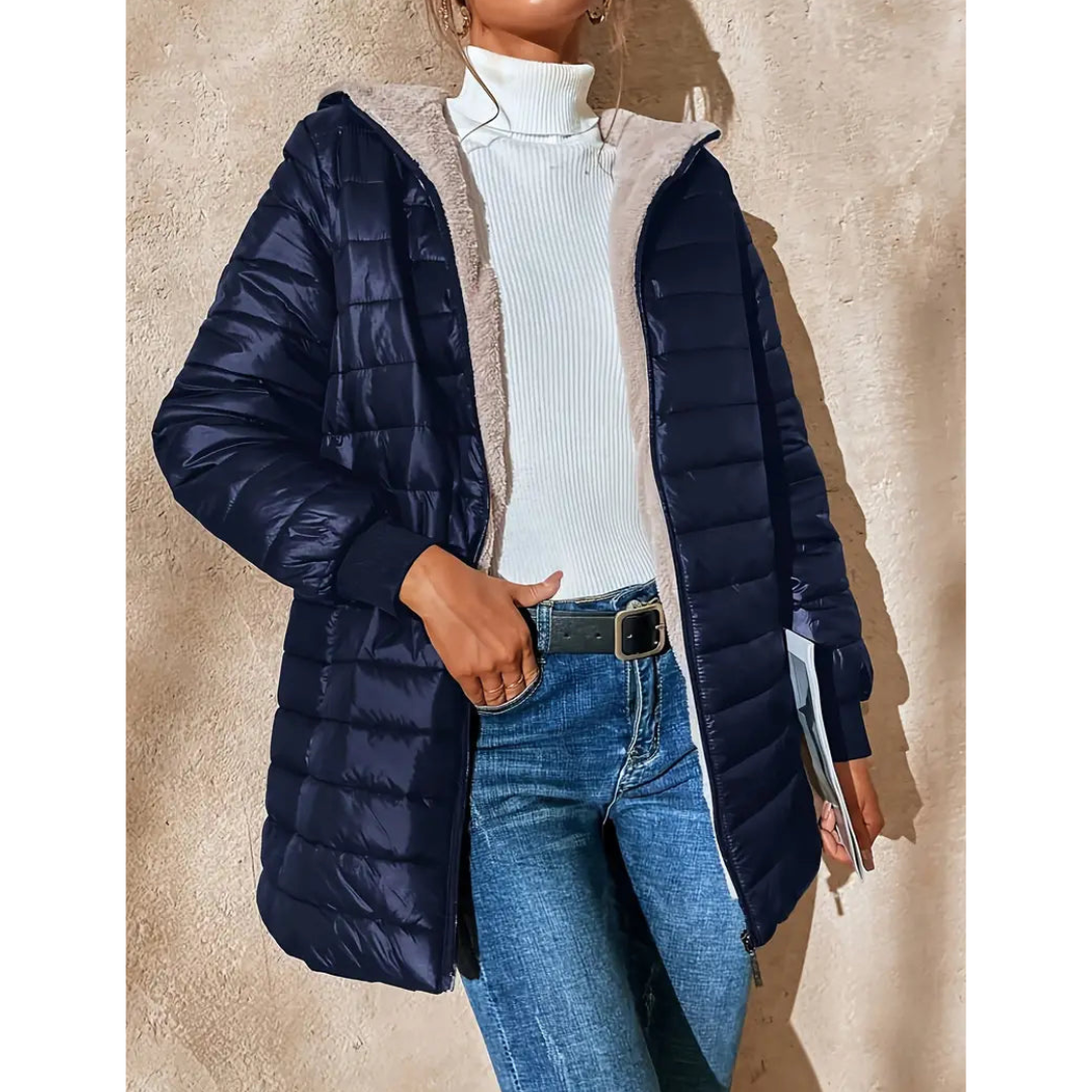 Kvinnors Huvjacka Voluminös Polyester Isolerad 10