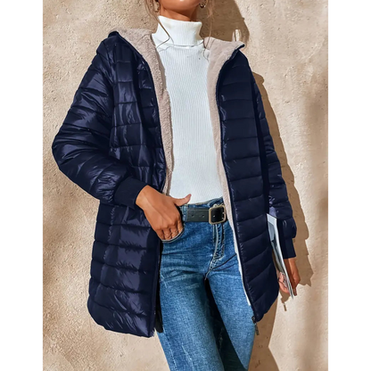 Kvinnors Huvjacka Voluminös Polyester Isolerad 10