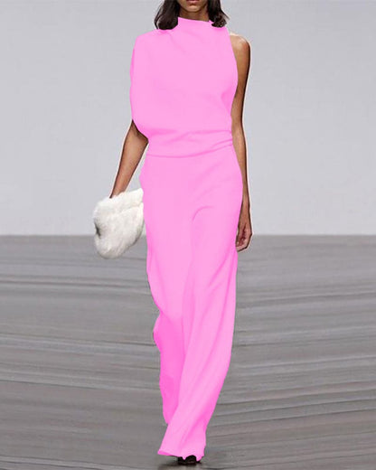 Dam Overall Asymmetrisk Modern Design Högkvalitativt Tyg-5