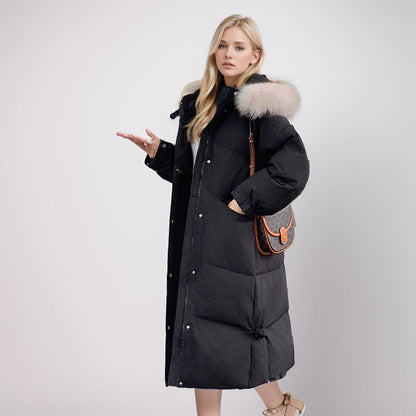 Variant image for Damjacka med Pälskrage i Bomull för Vinter-2