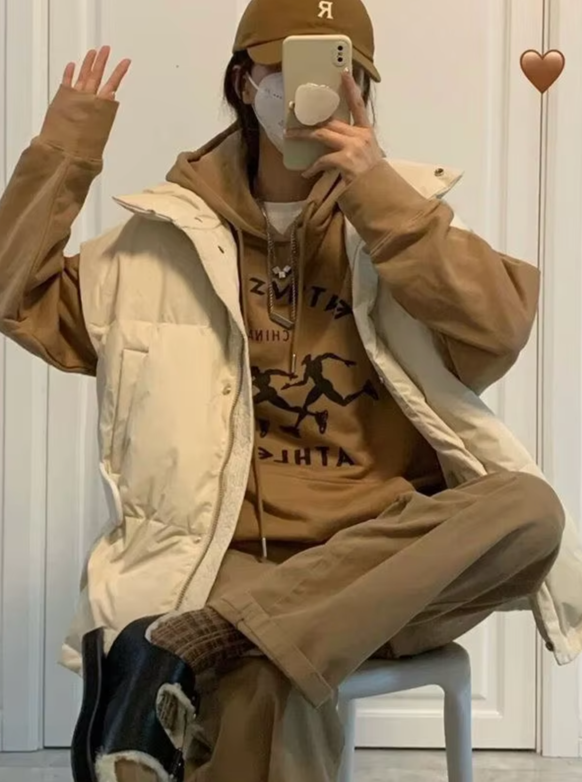 Variant image for Dam Ärmlös Väst med Upphöjd Krage och Dolda Knappar Högkvalitativt Tyg-6