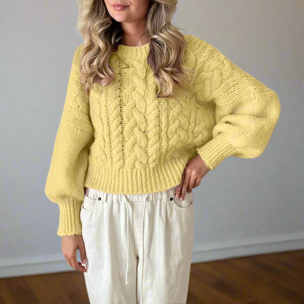 Variant image for Dam Stickad Tröja Monokrom Tjock Polyester-6