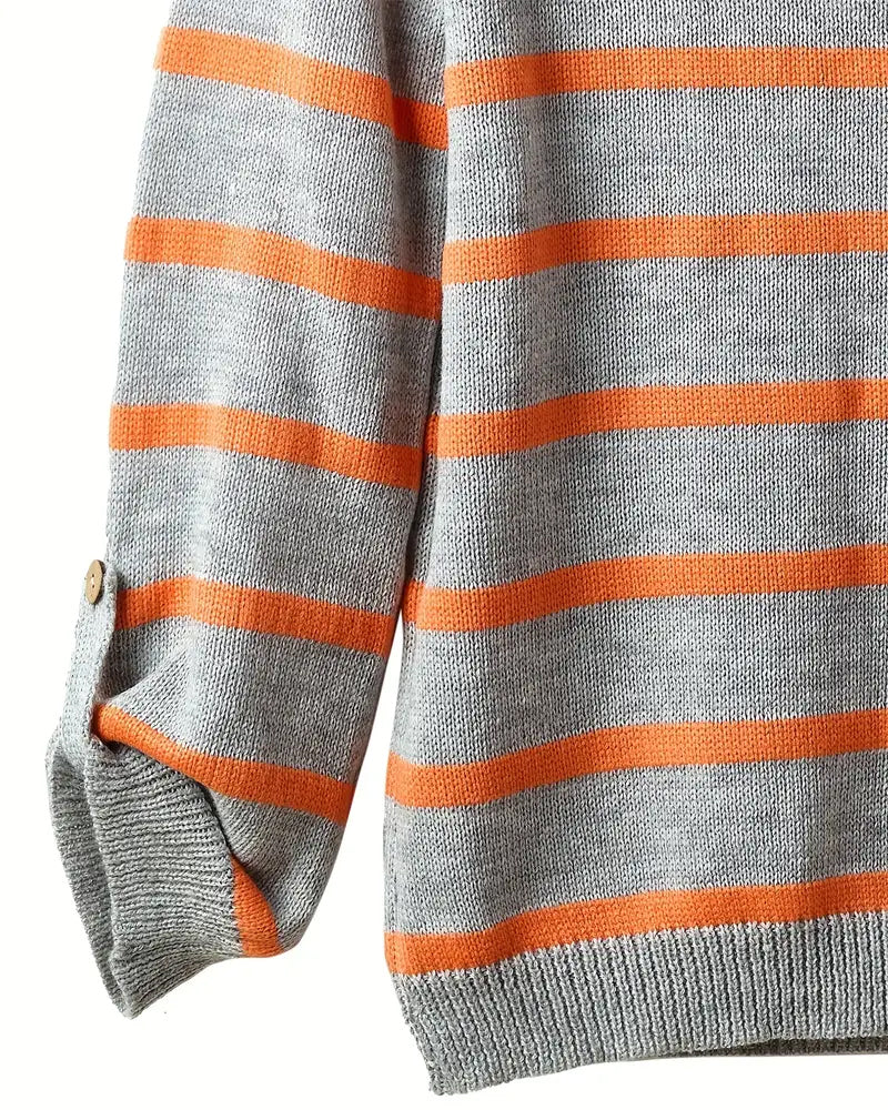 Damtröja Randig Mjuk Bomullsblandning-6