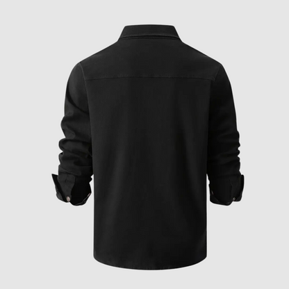 Herrskjorta Slim Fit Klassisk Krage Bomull-4