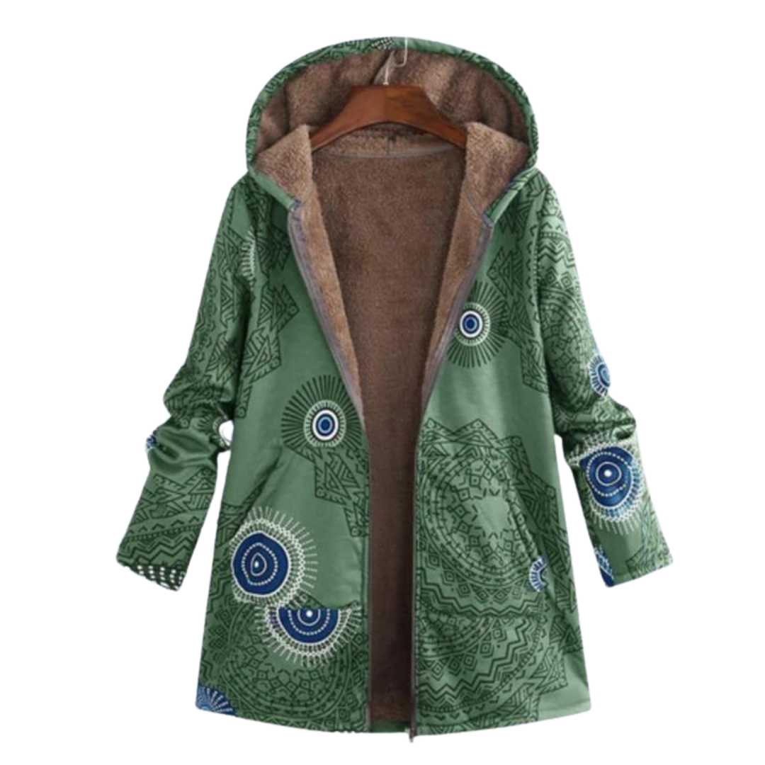Damjacka Vintage Stil Bomull och Linne för Dam-6