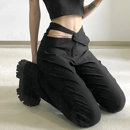 Snygga Byxor Dam Casual Högkvalitativt Tyg-6