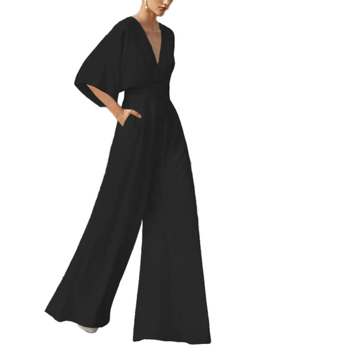 Dam Jumpsuit Halvärm Design Andningsbart Material 12